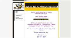 Desktop Screenshot of bumblebeervparkandcampground.com