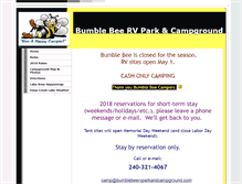 Tablet Screenshot of bumblebeervparkandcampground.com